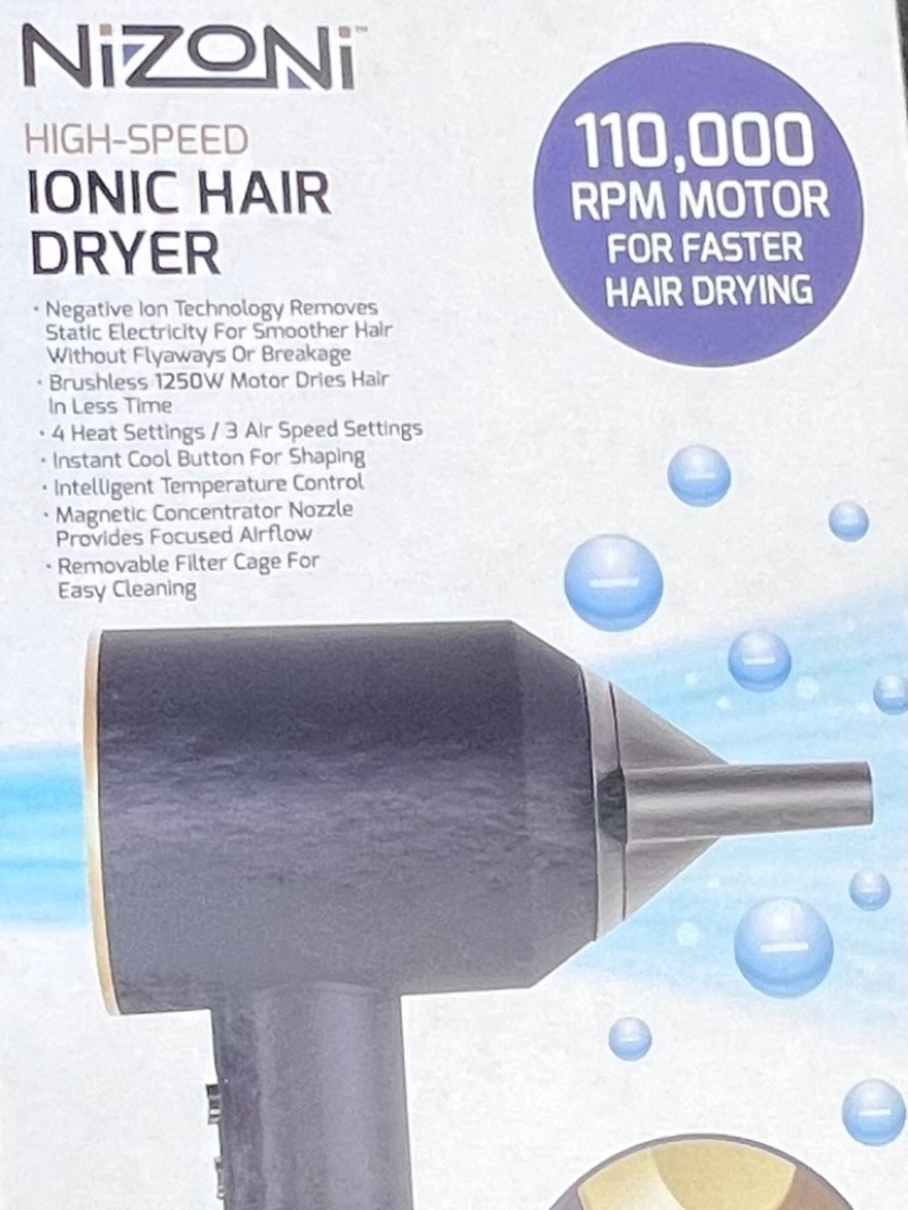 NizONi ionic hair dryer
